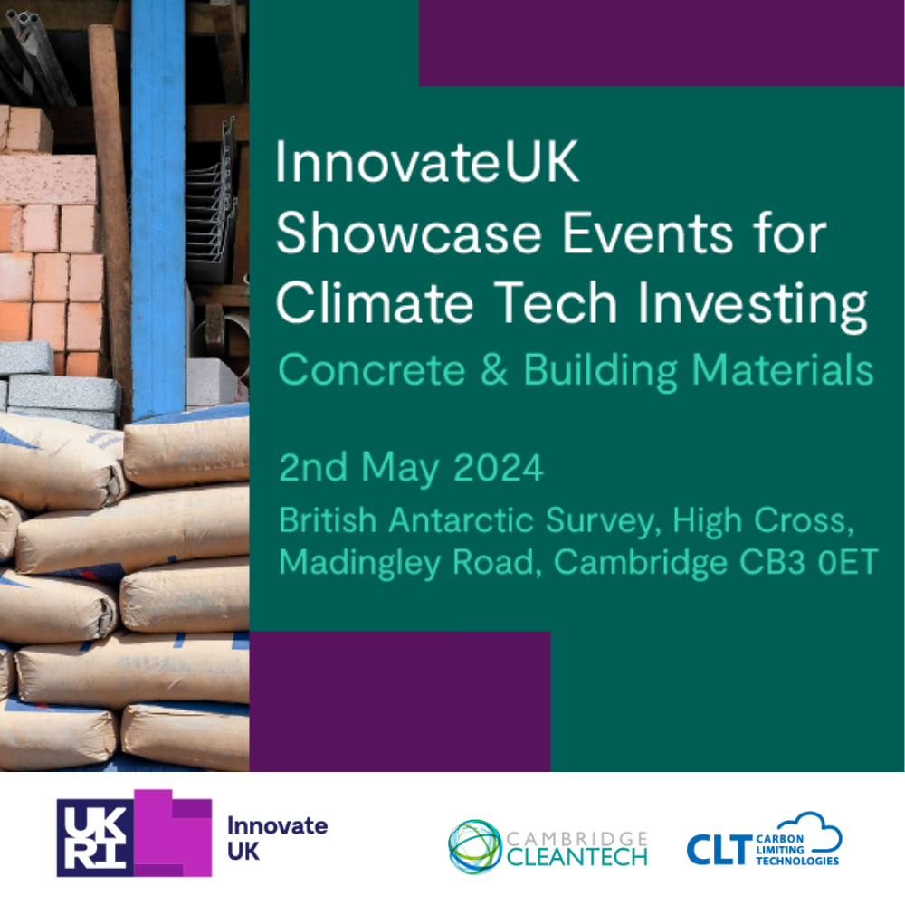 Innovate UK Showcase Event for Climate Tech Investing - Concrete & Building Materials